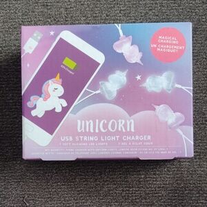 Unicorn USB String Light Charger - Purple